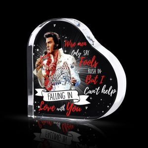 Elvis Presley Heart Shape Acrylic Plaque - TANTN 1099