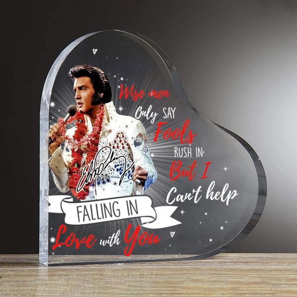Elvis Presley Heart Shape Acrylic Plaque - TANTN 1099