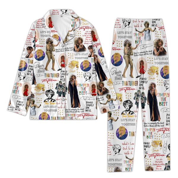 Tina Turner Button Down Pajamas Set - TANTN 1028