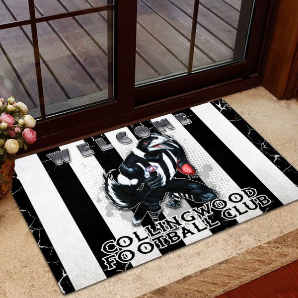 Collingwood FC Rubber Base Doormat - VANDH 269