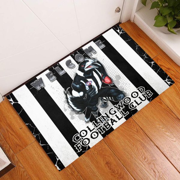 Collingwood FC Rubber Base Doormat - VANDH 269