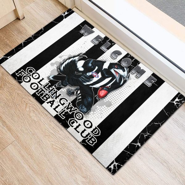 Collingwood FC Rubber Base Doormat - VANDH 269
