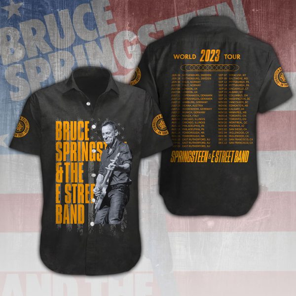 Bruce Springsteen Short Sleeve Dress Shirt - NGHIAVT 0355