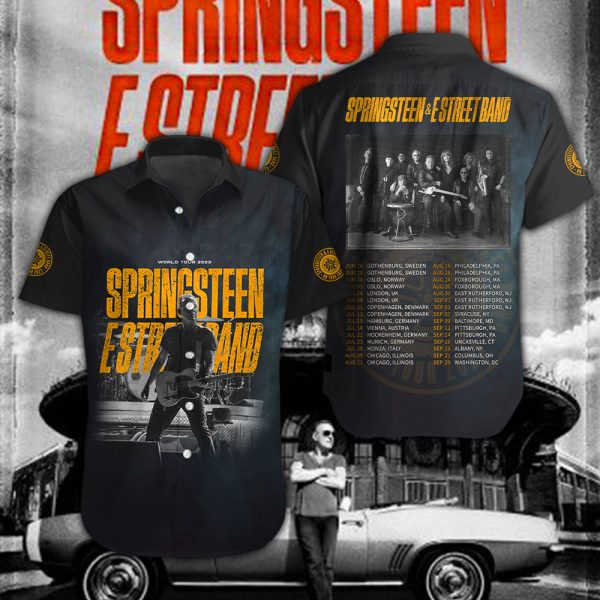 Bruce Springsteen Short Sleeve Dress Shirt - NGHIAVT 0344