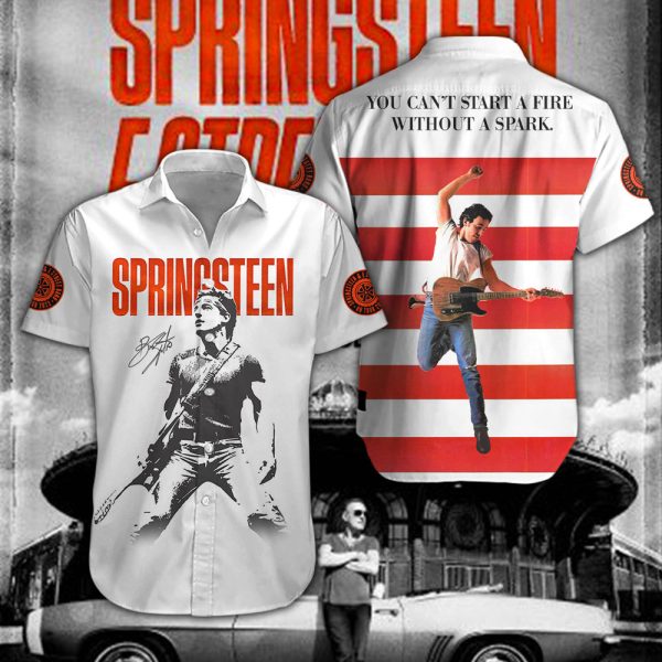 Bruce Springsteen Short Sleeve Dress Shirt - NGHIAVT 0367