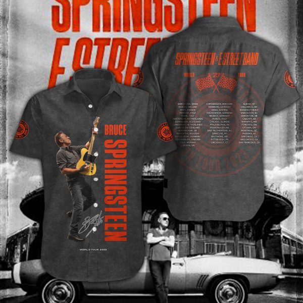 Bruce Springsteen Short Sleeve Dress Shirt - NGHIAVT 0391