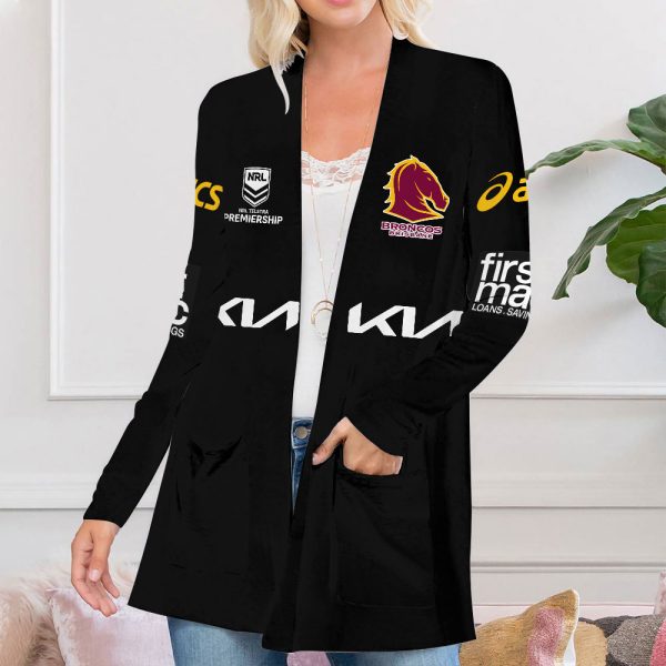 Brisbane Broncos Women's Patch Pocket Cardigan - VANDH 480