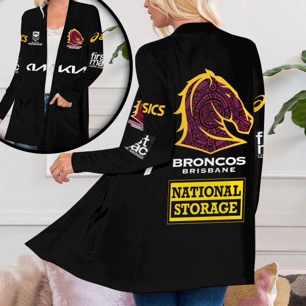 Brisbane Broncos Women's Patch Pocket Cardigan - VANDH 480