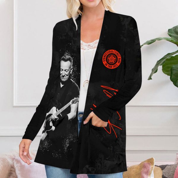 Bruce Springsteen Women's Patch Pocket Cardigan - HOATT 3618