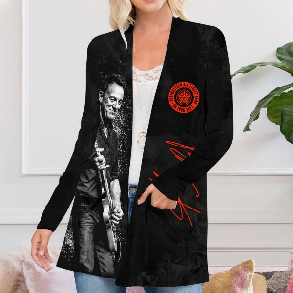 Bruce Springsteen Women's Patch Pocket Cardigan - HOATT 3620