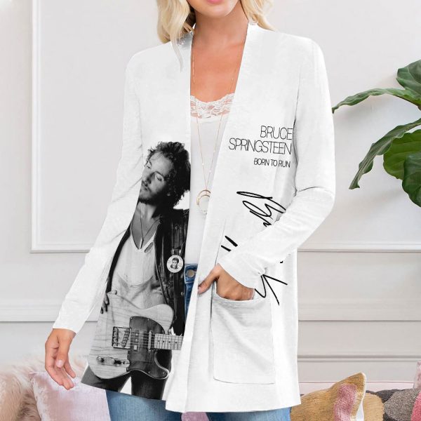 Bruce Springsteen Women's Patch Pocket Cardigan - HOATT 3816