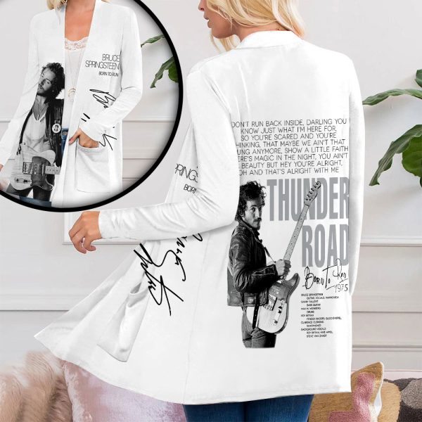 Bruce Springsteen Women's Patch Pocket Cardigan - HOATT 3816