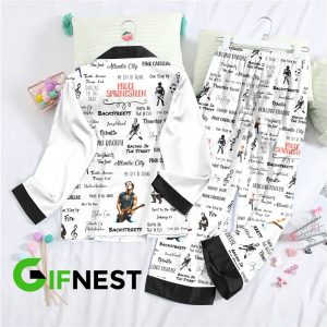 Bruce Springsteen Button Down Pajamas Set - HOATT 3771