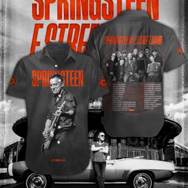 Bruce Springsteen Short Sleeve Dress Shirt - NGHIAVT 0310