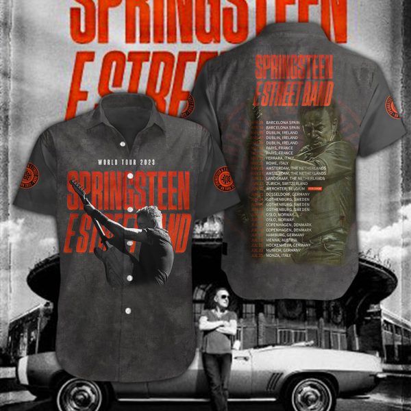 Bruce Springsteen Short Sleeve Dress Shirt - NGHIAVT 0311