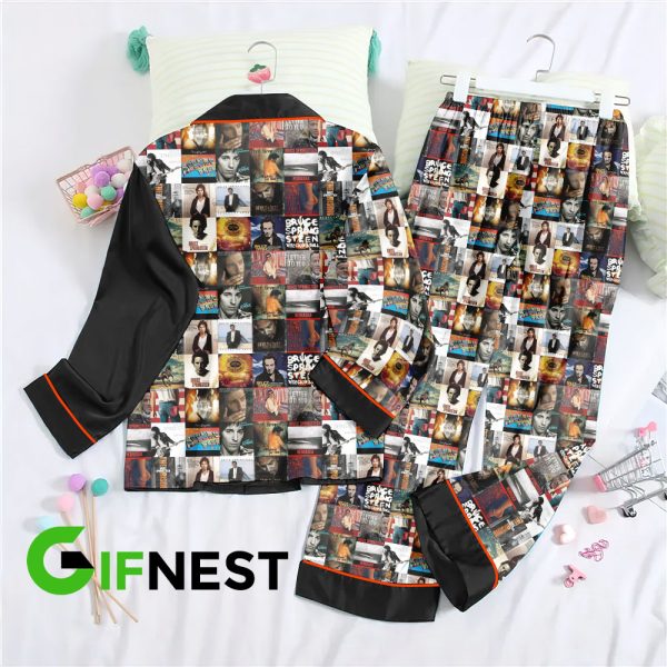 Bruce Springsteen Button Down Pajamas Set - HOATT 3548