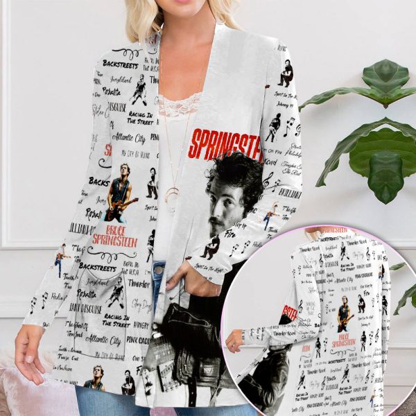 Bruce Springsteen Women's Patch Pocket Cardigan - HOATT 3748