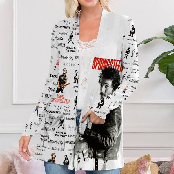 Bruce Springsteen Women's Patch Pocket Cardigan - HOATT 3748