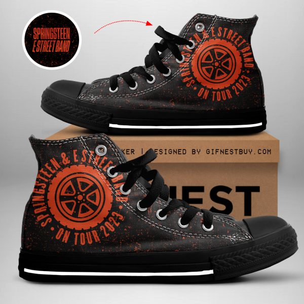 Bruce Springsteen High Top Canvas Shoes - TANTN 1084