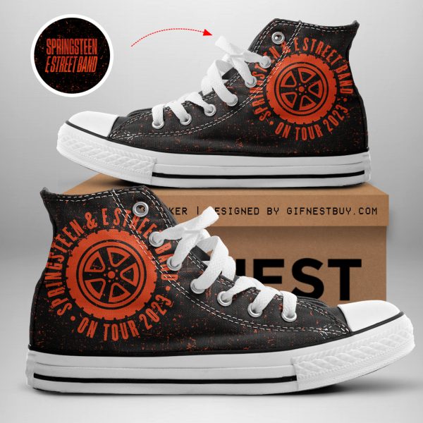 Bruce Springsteen High Top Canvas Shoes - TANTN 1084