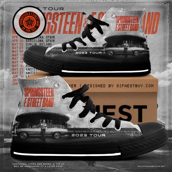 Bruce Springsteen High Top Canvas Shoes - TANTN 1304