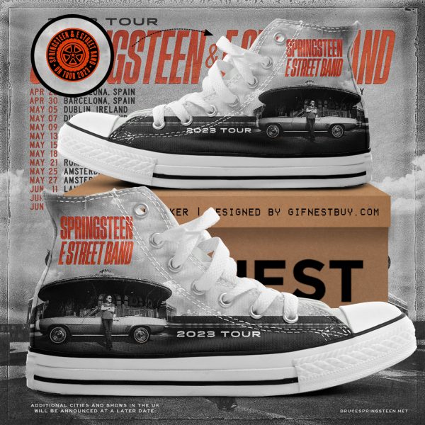 Bruce Springsteen High Top Canvas Shoes - TANTN 1304
