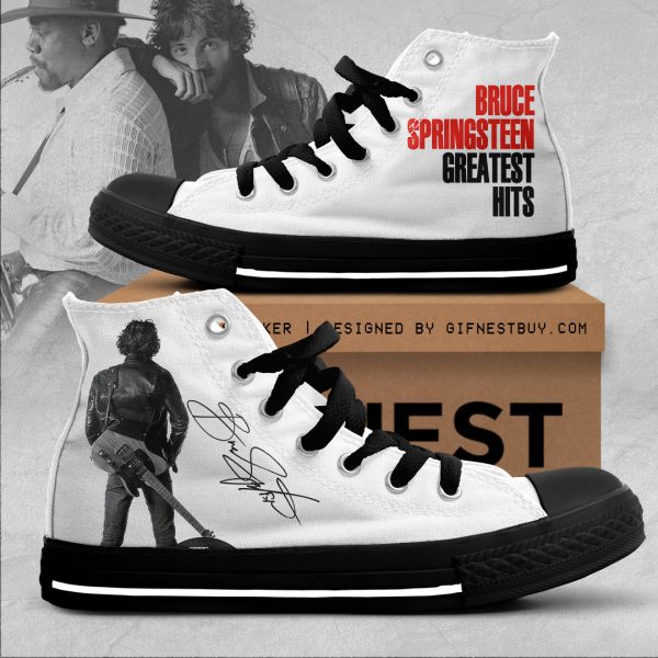 Bruce Springsteen High Top Canvas Shoes - TANTN 1342