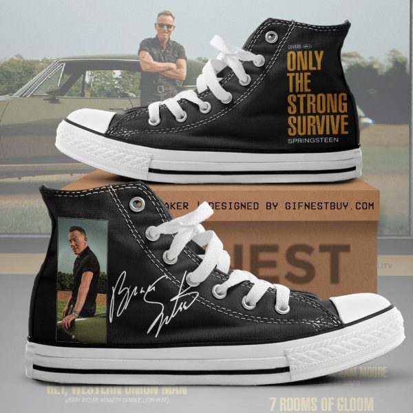 Bruce Springsteen High Top Canvas Shoes - TANTN 1461