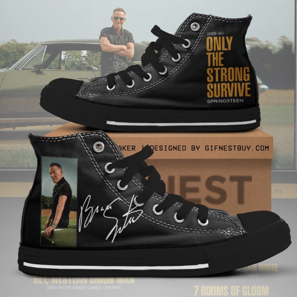 Bruce Springsteen High Top Canvas Shoes - TANTN 1461