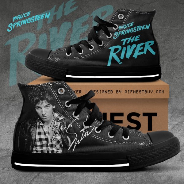 Bruce Springsteen High Top Canvas Shoes - TANTN 1462