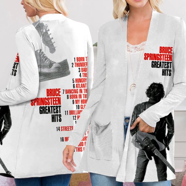 Bruce Springsteen Women's Patch Pocket Cardigan - TANTN 1337