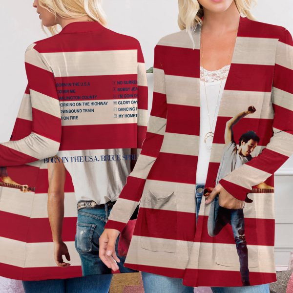 Bruce Springsteen Women's Patch Pocket Cardigan - TANTN 1339