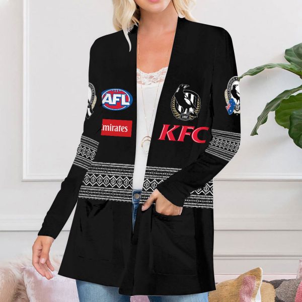 Collingwood FC Women's Patch Pocket Cardigan - VANDH 479