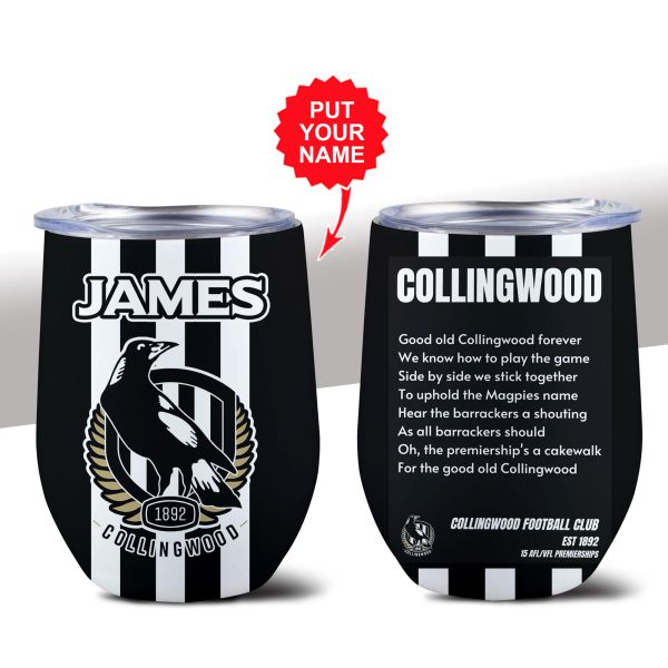 Personalized Collingwood FC Wine Tumbler - VANDH 381