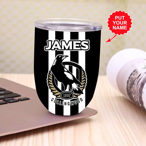 Personalized Collingwood FC Wine Tumbler - VANDH 381