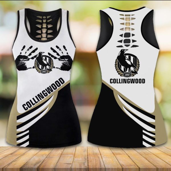Collingwood FC Hollow Tank Top Leggings - VANDH 345