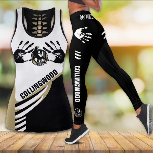 Collingwood FC Hollow Tank Top Leggings - VANDH 345