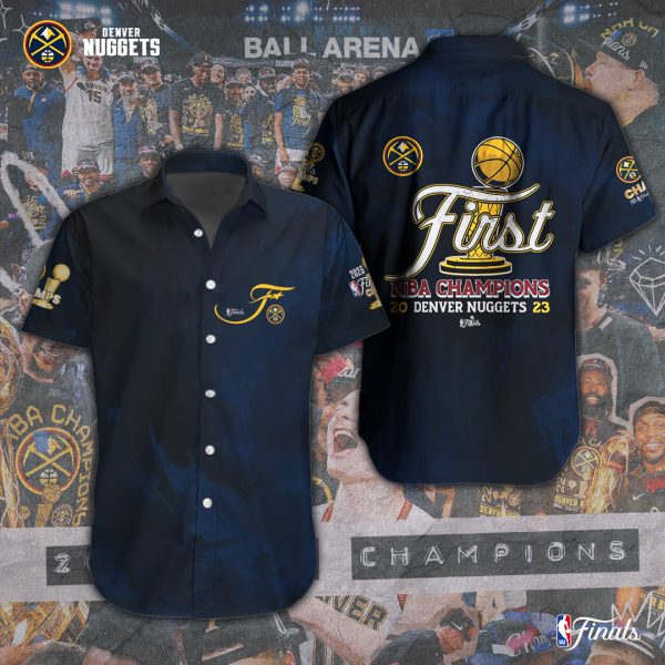 Denver Nuggets Short Sleeve Dress Shirt - TANTN 1071