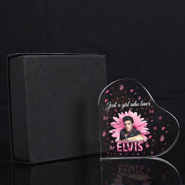 Elvis Presley Heart Shape Acrylic Plaque - TANTN 1308