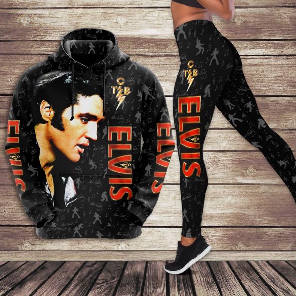 Elvis Presley 3D Hoodie Leggings Sweatpants - VANDH 191
