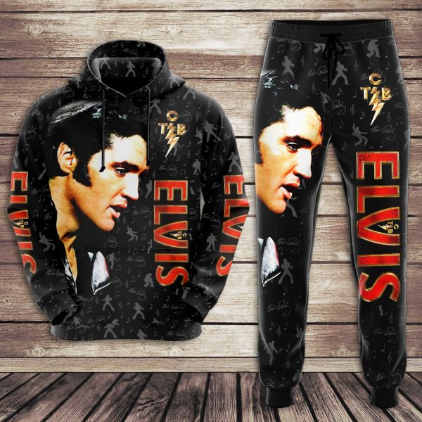 Elvis Presley 3D Hoodie Leggings Sweatpants - VANDH 191