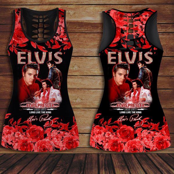 Elvis Presley Hollow Tank Top Leggings - HOATT 2366
