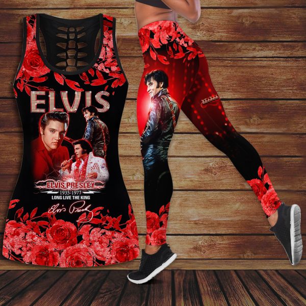 Elvis Presley Hollow Tank Top Leggings - HOATT 2366