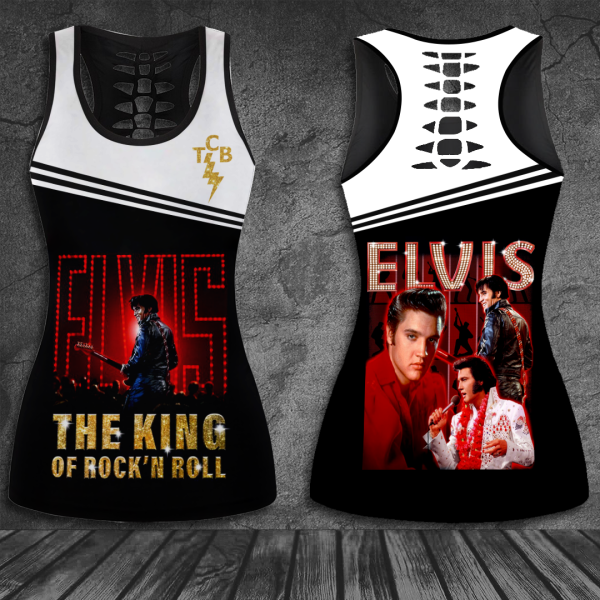 Elvis Presley Hollow Tank Top Leggings - HOATT 1123
