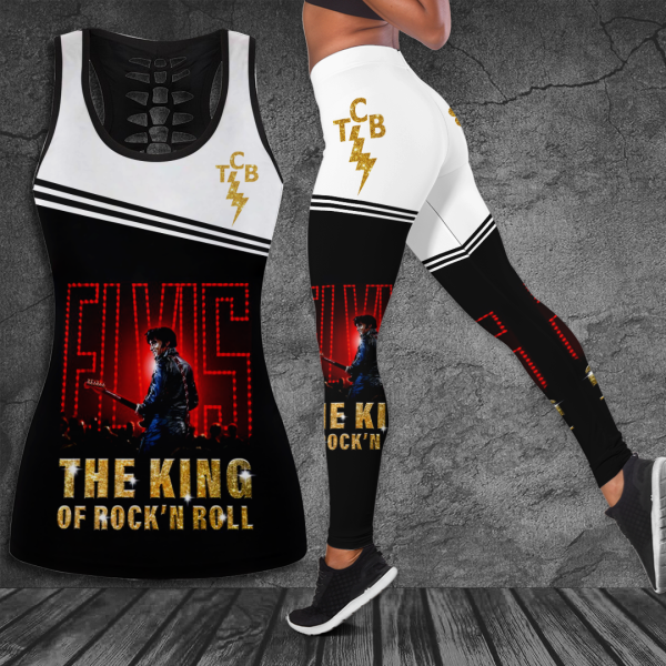 Elvis Presley Hollow Tank Top Leggings - HOATT 1123