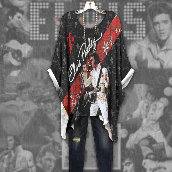 Elvis Presley Women's Bat Sleeve Shirt - VIETDQ0099