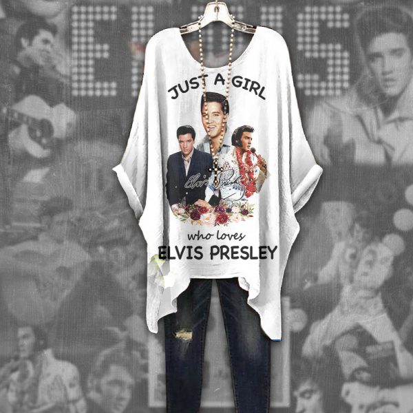 Elvis Presley Women's Bat Sleeve Shirt - VIETDQ0108