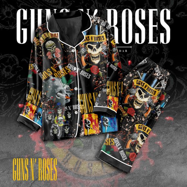 Guns N' Roses Button Down Pajamas Set - TANTN 1310