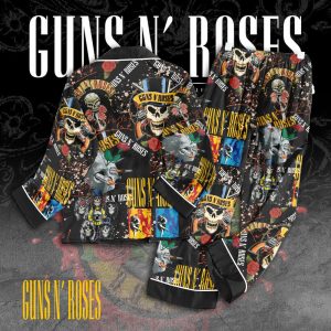 Guns N' Roses Button Down Pajamas Set - TANTN 1310