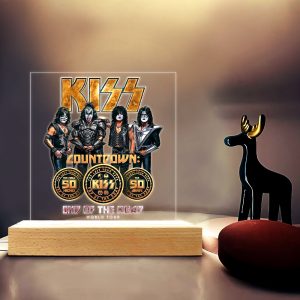 Kiss Band Led Light with Wooden Base (7 Colors) - HOATT 3257